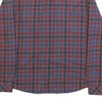 HUGO Mens Blue & Red Check Shirt L Button-Down Collar Long Sleeve Cotton Casual