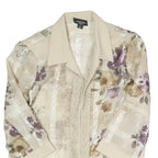 R&M RICHARDS Womens Cream Floral Printed Shirt Long Sleeve Collared UK 12