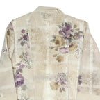 R&M RICHARDS Womens Cream Floral Printed Shirt Long Sleeve Collared UK 12