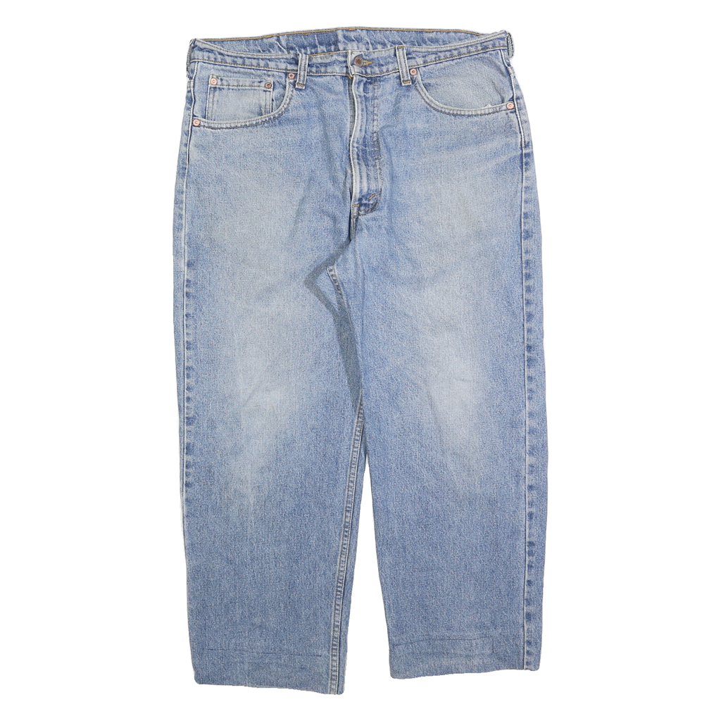 LEVI'S 555 Mens Jeans Blue Relaxed Straight Denim Medium W38 L25 Classic Style