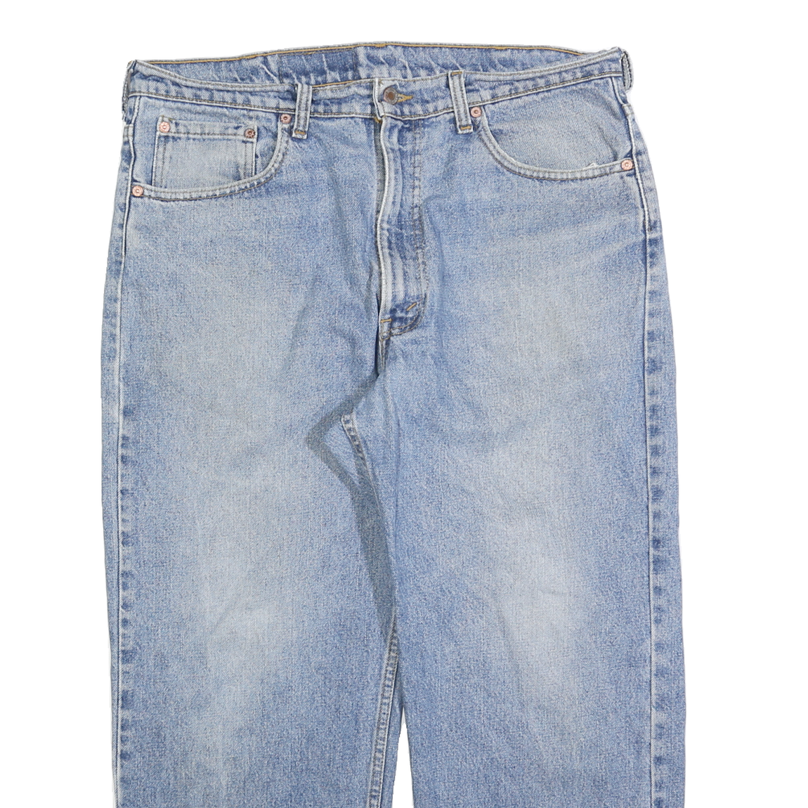 LEVI'S 555 Mens Jeans Blue Relaxed Straight Denim Medium W38 L25 Classic Style