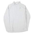 GYMSHARK Womens White Long Sleeve Sports T-Shirt M Half Zip Activewear