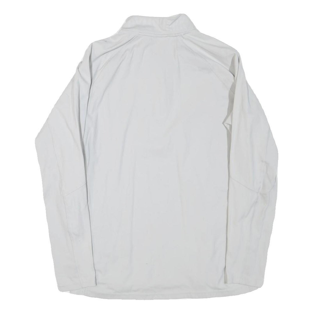 GYMSHARK Womens White Long Sleeve Sports T-Shirt M Half Zip Activewear