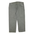 DICKIES Mens Cotton Blend Grey Regular Fit Straight Leg Trousers W42 L28