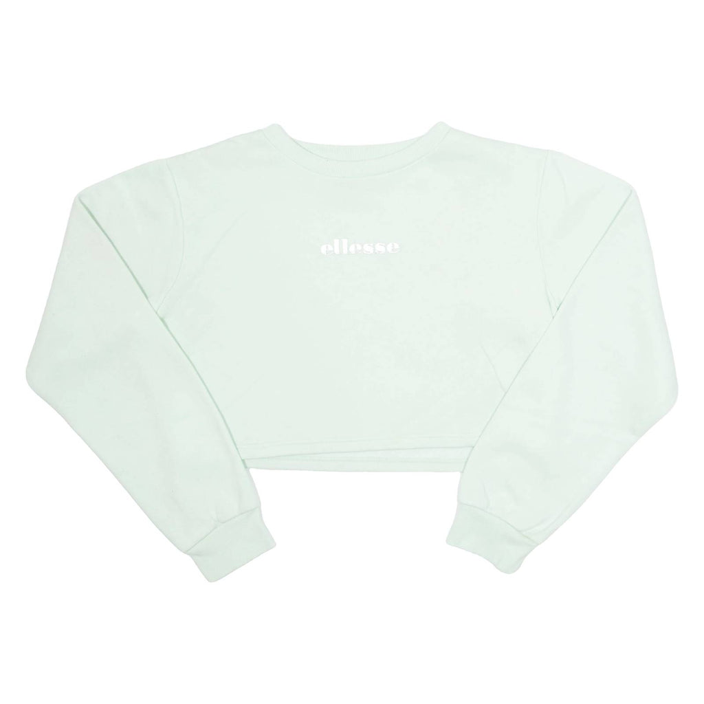 ELLESSE Cropped Womens Sweatshirt Green UK 10