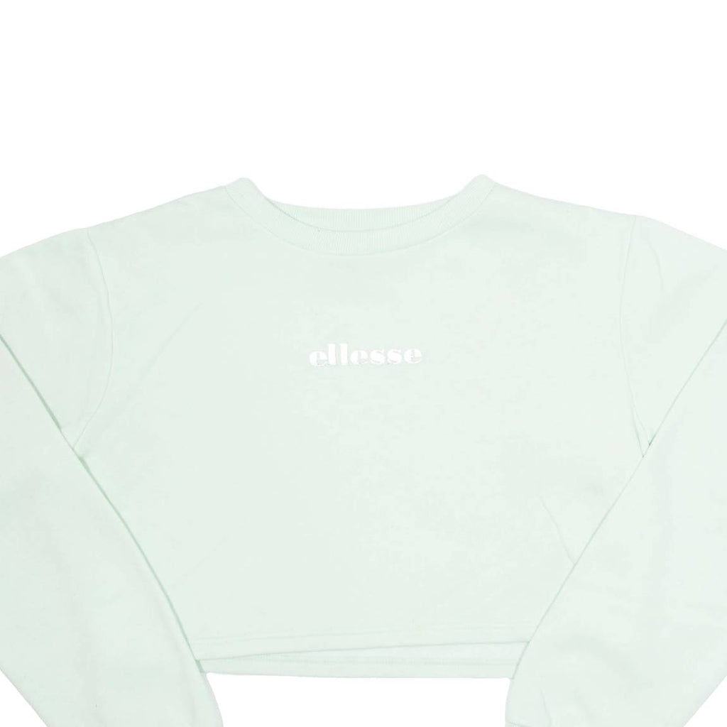 ELLESSE Cropped Womens Sweatshirt Green UK 10
