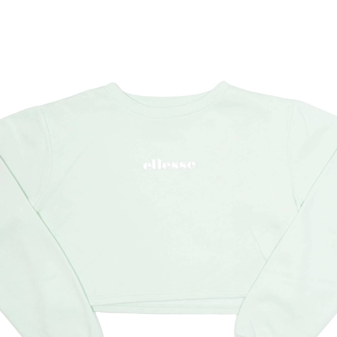 ELLESSE Cropped Womens Sweatshirt Green UK 10