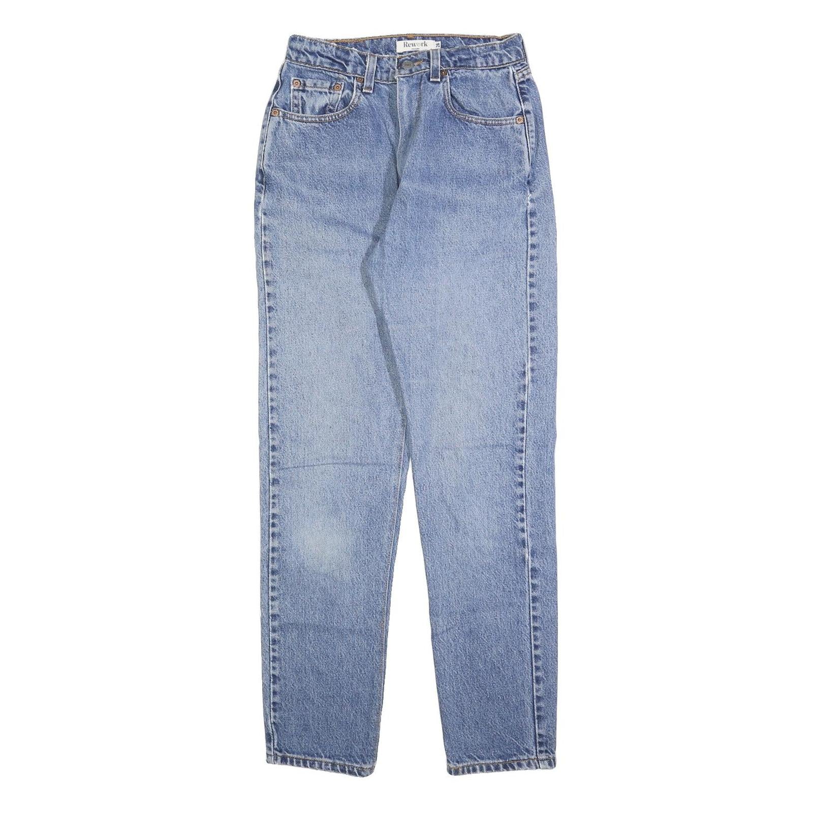 LEVI'S Womens Jeans Blue Slim Straight Denim Medium W26 L30 Classic Fit Zip