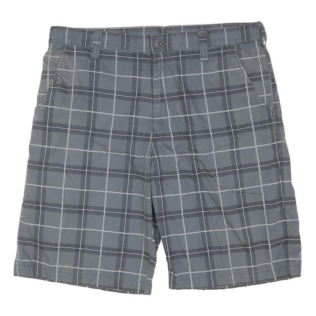 DICKIES Mens Shorts Grey & Black Check Casual L W36 Workwear Pocketed