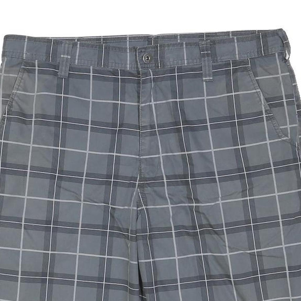DICKIES Mens Shorts Grey & Black Check Casual L W36 Workwear Pocketed
