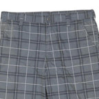 DICKIES Mens Shorts Grey & Black Check Casual L W36 Workwear Pocketed