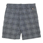 DICKIES Mens Shorts Grey & Black Check Casual L W36 Workwear Pocketed