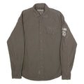 NAPAPIJRI Mens Plain Shirt Grey Long Sleeve M
