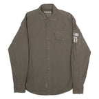 NAPAPIJRI Mens Plain Shirt Grey Long Sleeve M