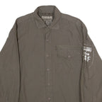 NAPAPIJRI Mens Plain Shirt Grey Long Sleeve M