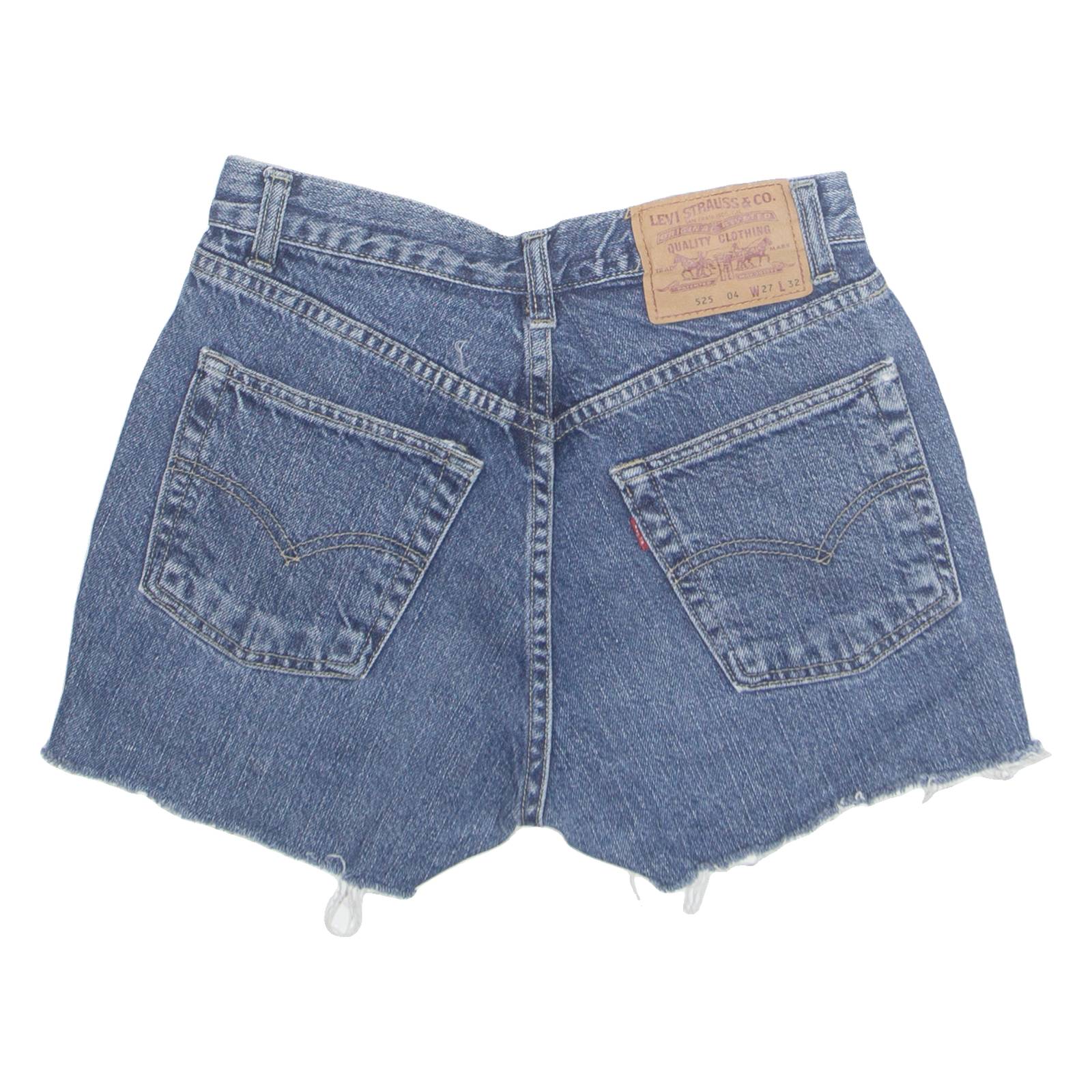 LEVI'S 525 Womens Denim Shorts Blue XS W25