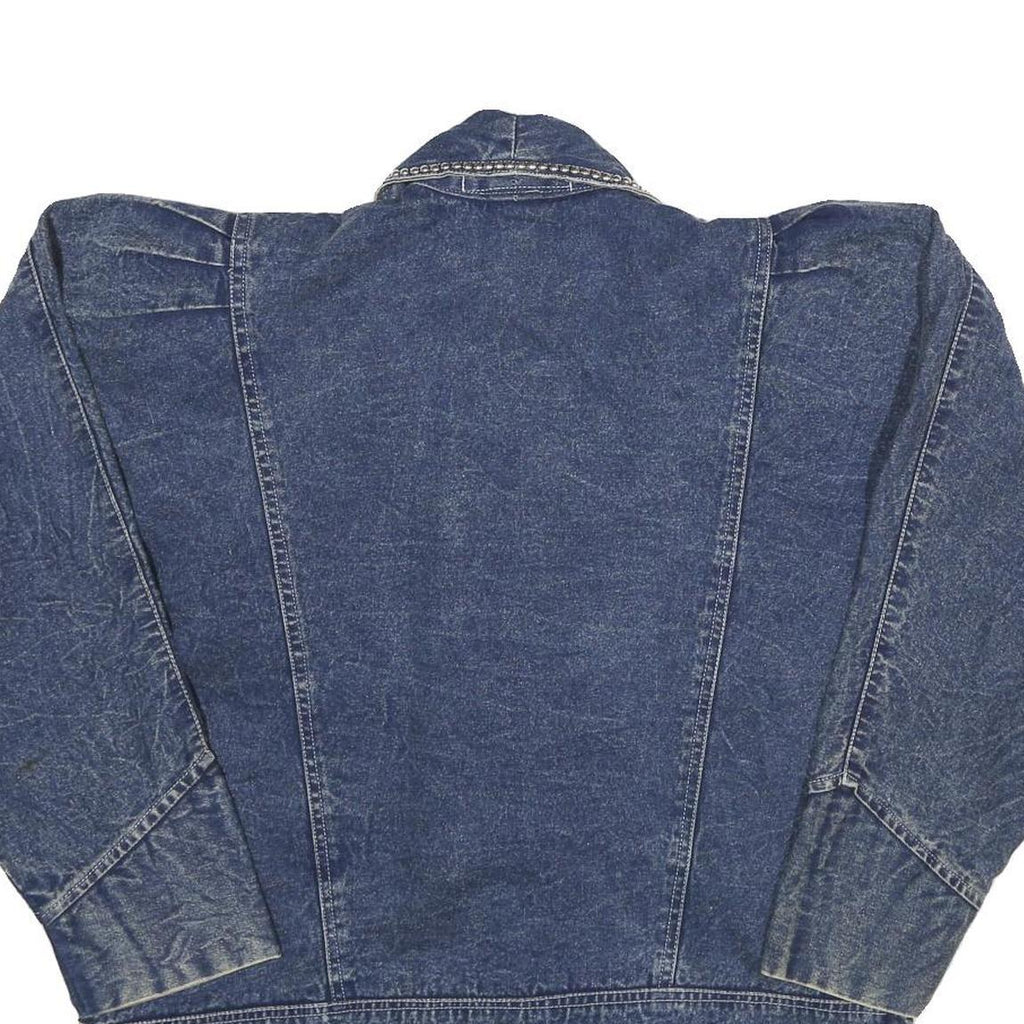 AMERICAN CLASSICS Womens Blue Denim Button Jacket S Embroidered Vintage Style