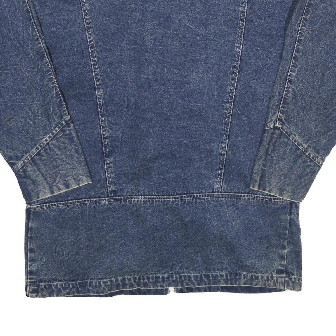 AMERICAN CLASSICS Womens Blue Denim Button Jacket S Embroidered Vintage Style