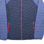 COLUMBIA Womens Blue & Navy Lightweight Zip Jacket XL Polyester Quilted Outdoor
