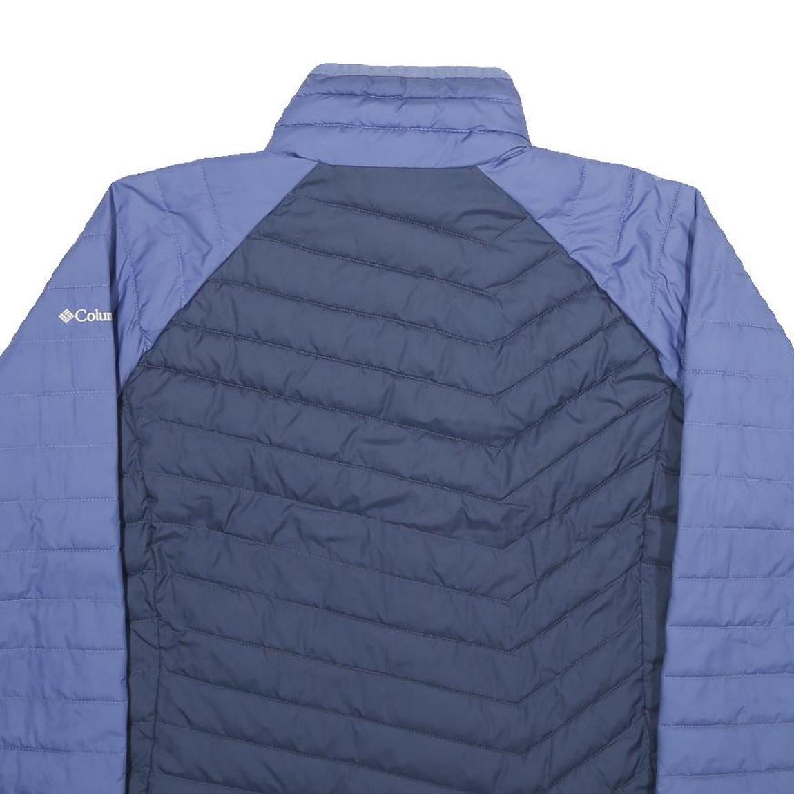 COLUMBIA Womens Blue & Navy Lightweight Zip Jacket XL Polyester Quilted Outdoor