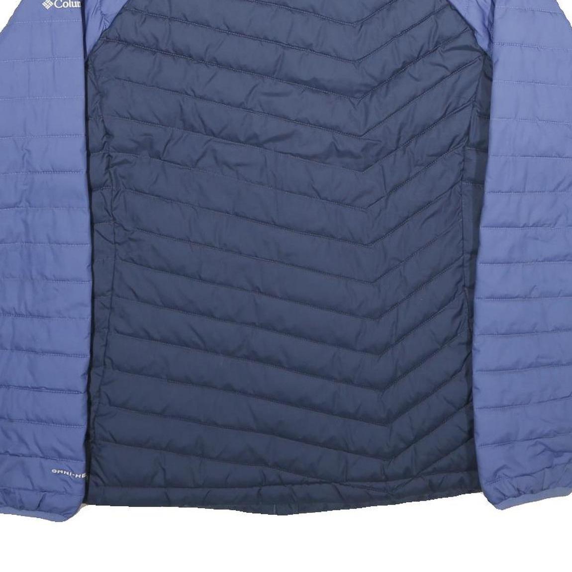 COLUMBIA Womens Blue & Navy Lightweight Zip Jacket XL Polyester Quilted Outdoor