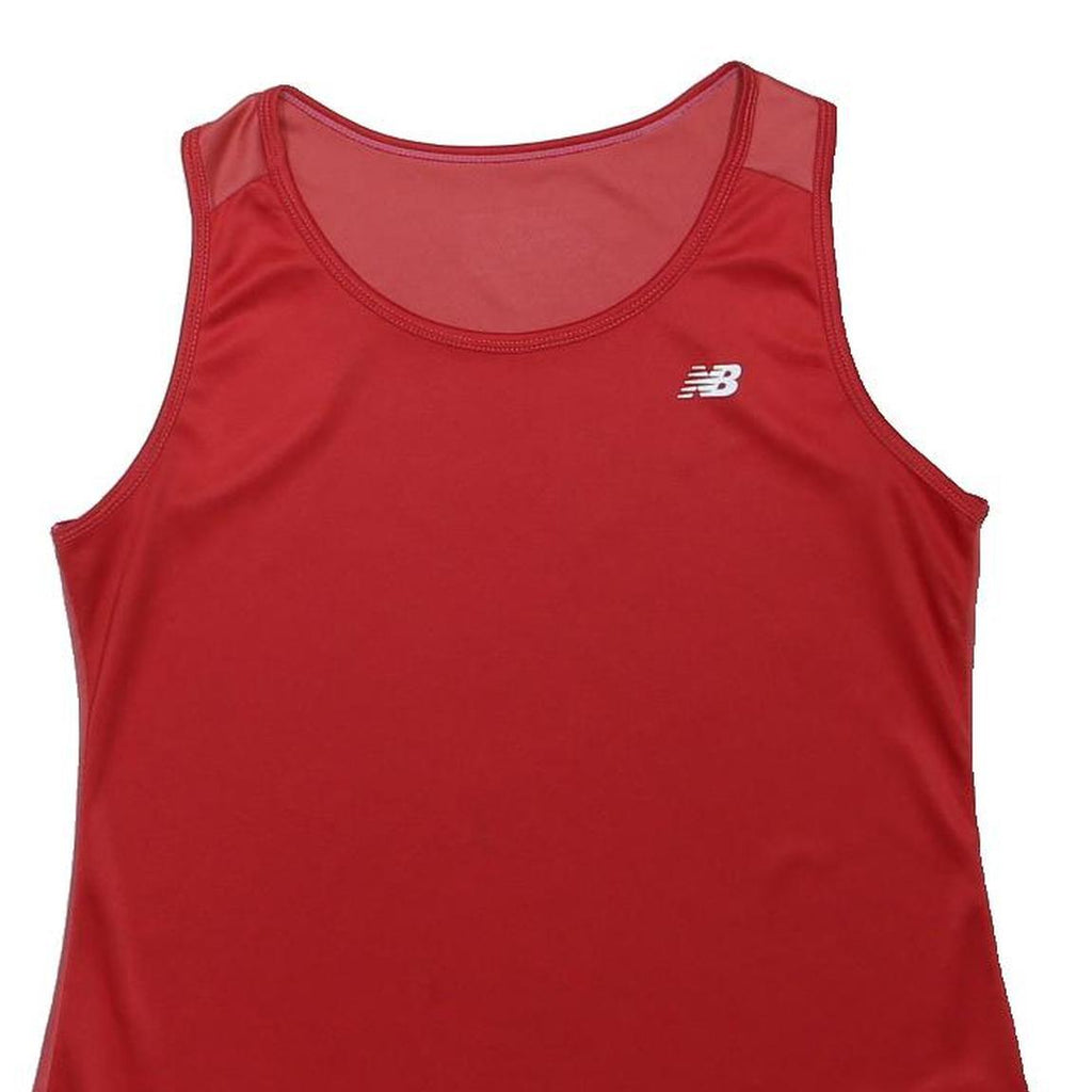 NEW BALANCE Womens Red Sleeveless Round Neck Performance XS Sports Tank Top