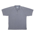 ADIDAS Mens Blue & White Checked Short Sleeve Polo Shirt L Cotton Blend Casual