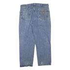 CARHARTT Mens Jeans Blue Regular Straight Denim Light W38 L30 Classic Cotton