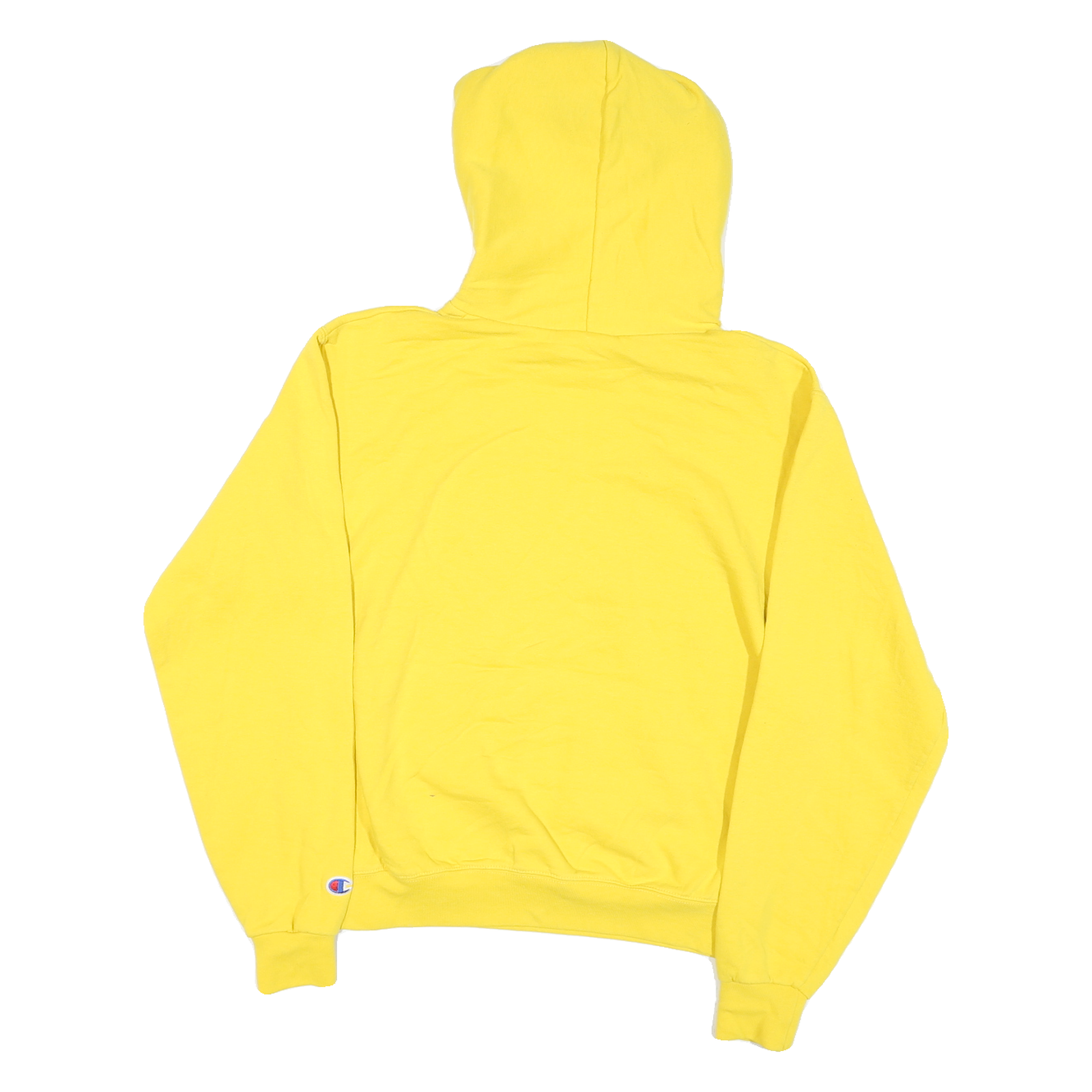 CHAMPION Mens Yellow Michigan Football Pullover Hoodie S Cotton Blend