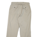DOCKERS Mens Cotton Beige Regular Straight Trousers W33 L30 Classic Comfort