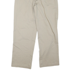 DOCKERS Mens Cotton Beige Regular Straight Trousers W33 L30 Classic Comfort