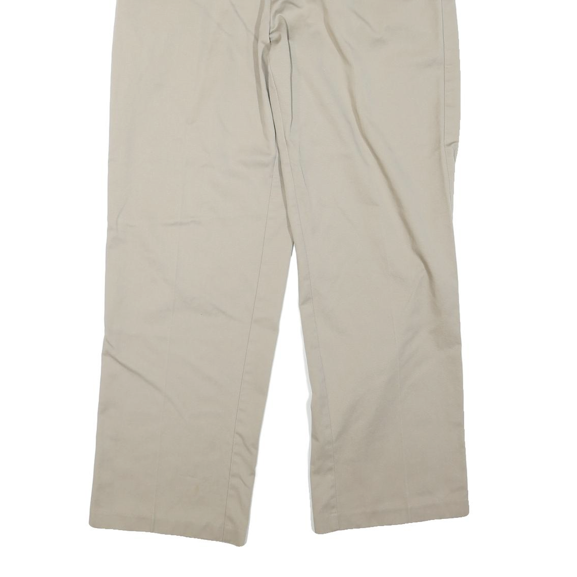 DOCKERS Mens Cotton Beige Regular Straight Trousers W33 L30 Classic Comfort