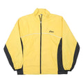 ASICS Womens Yellow & Black Track Jacket L Polyester Blend Plain Zip