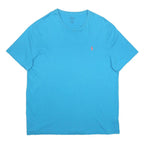 POLO RALPH LAUREN Mens Blue Cotton T-Shirt XL Short Sleeve Crew Neck Classic Fit