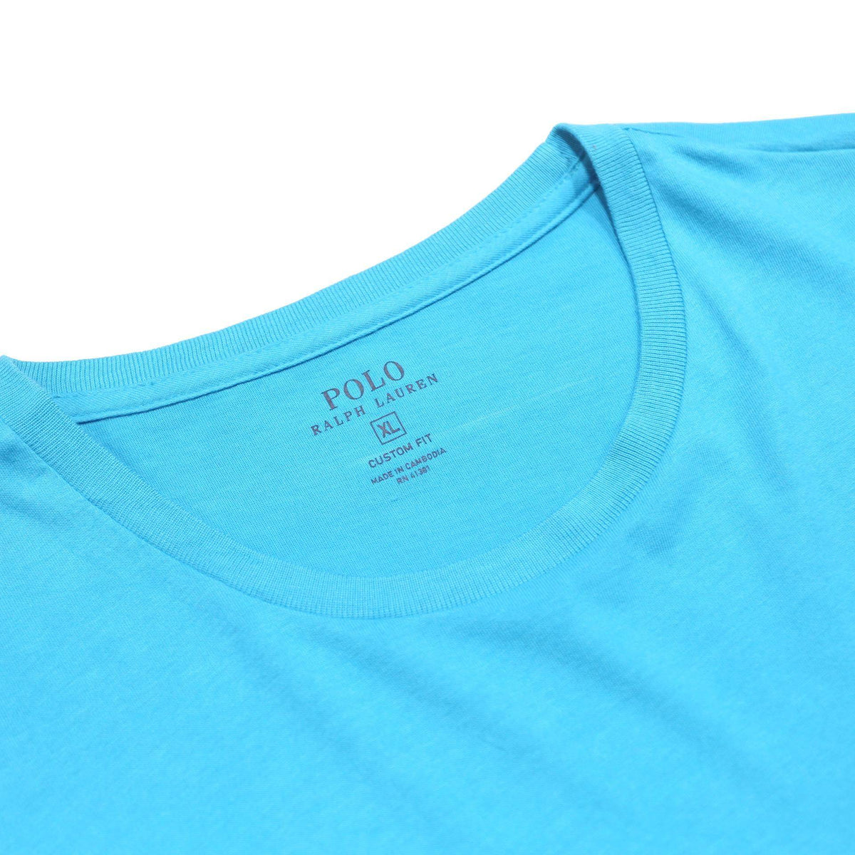 POLO RALPH LAUREN Mens Blue Cotton T-Shirt XL Short Sleeve Crew Neck Classic Fit