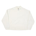 CALVIN KLEIN Womens White Quarter Zip XL Sweatshirt Cotton Blend Pullover