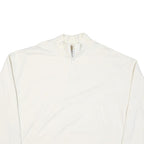 CALVIN KLEIN Womens White Quarter Zip XL Sweatshirt Cotton Blend Pullover