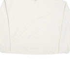 CALVIN KLEIN Womens White Quarter Zip XL Sweatshirt Cotton Blend Pullover