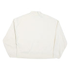 CALVIN KLEIN Womens White Quarter Zip XL Sweatshirt Cotton Blend Pullover