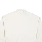 CALVIN KLEIN Womens White Quarter Zip XL Sweatshirt Cotton Blend Pullover