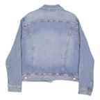 LEE Womens Blue Denim Jacket XL Cotton Blend Classic Button Closure Plain Casual