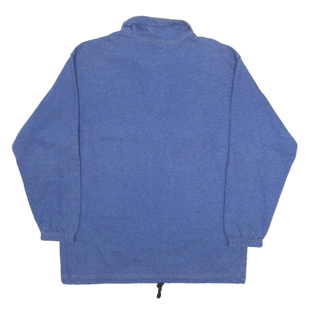 CHAMPION Mens Blue & Grey Half Zip S Sweatshirt Cotton Blend Pullover