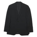 BOSS HUGO BOSS Mens Black Wool Blend Blazer Jacket S Woven Button Closure