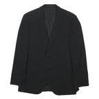 BOSS HUGO BOSS Mens Black Wool Blend Blazer Jacket S Woven Button Closure