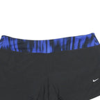 NIKE Womens Black & Blue Sports Shorts XL W38 Dri-Fit Running Fitness Gym