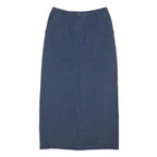 NEXT Womens Blue Denim Pencil Knee Length Cotton Blend Skirt UK 14 Comfortable