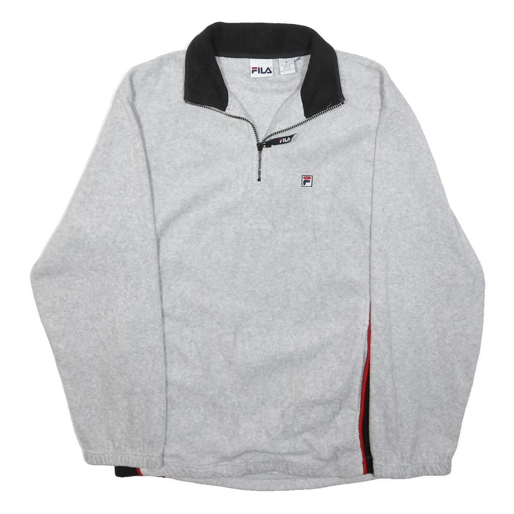 FILA Mens Grey & Black Zip Jacket S Polyester Casual Sportswear