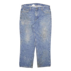 CARHARTT Mens Relaxed Fit Blue Denim Jeans W38 L30 Workwear Zip Closure
