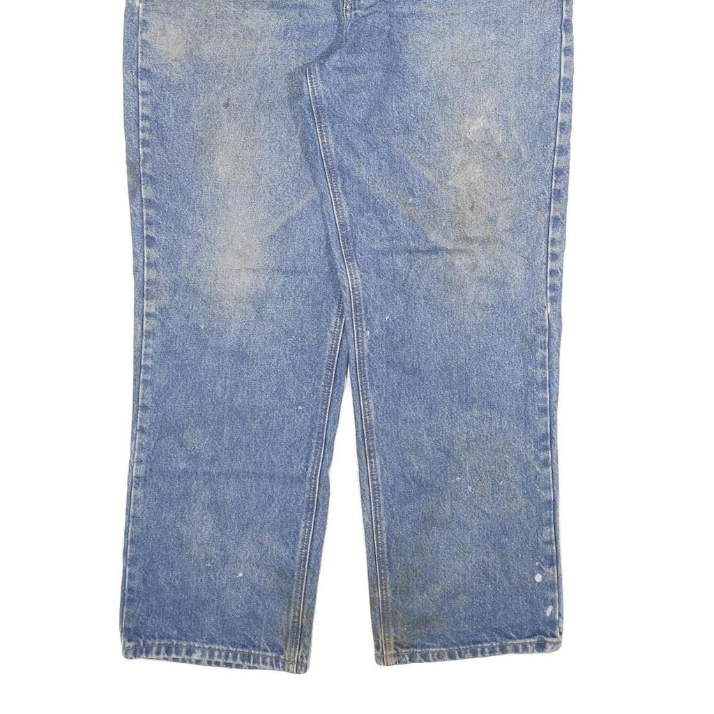 CARHARTT Mens Relaxed Fit Blue Denim Jeans W38 L30 Workwear Zip Closure