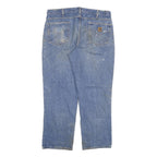 CARHARTT Mens Relaxed Fit Blue Denim Jeans W38 L30 Workwear Zip Closure
